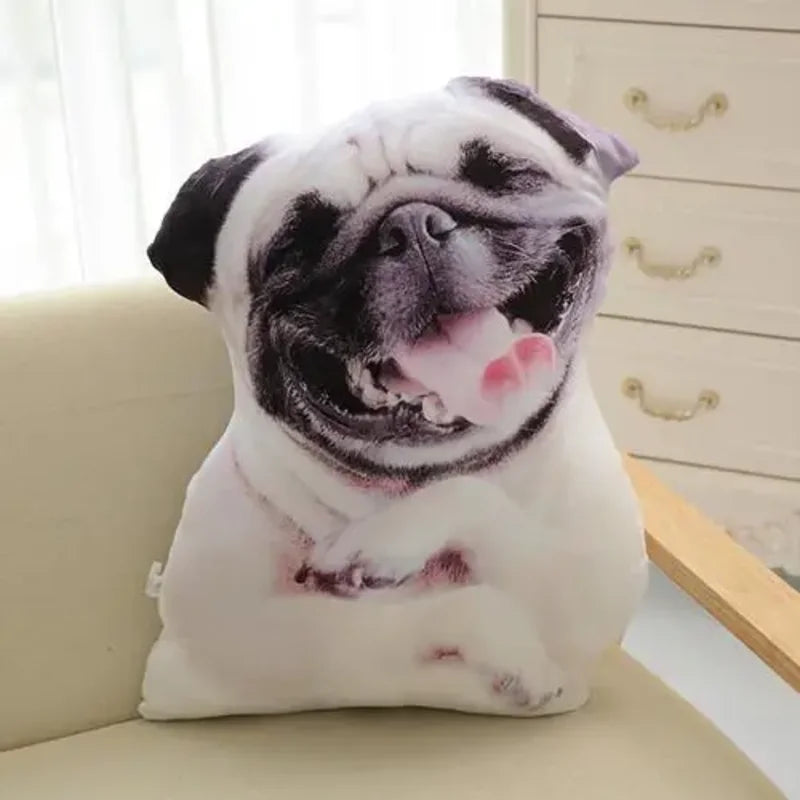 Oreiller en peluche chien Carlin Image