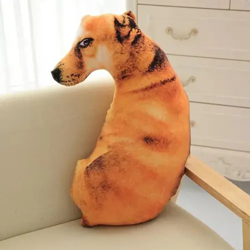Oreiller en peluche chien levrier