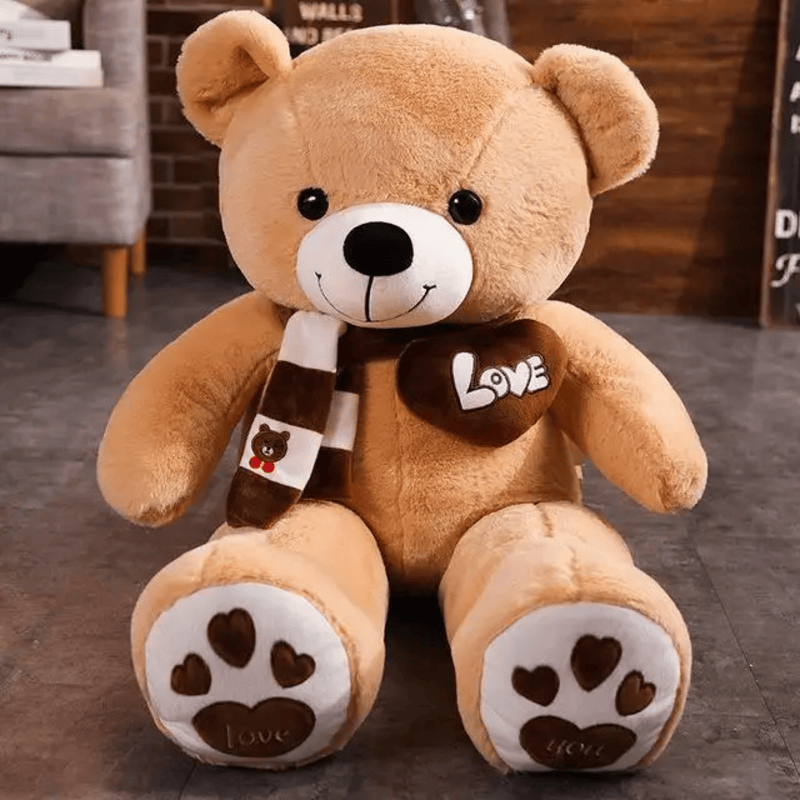 Ours beige en peluche géant 