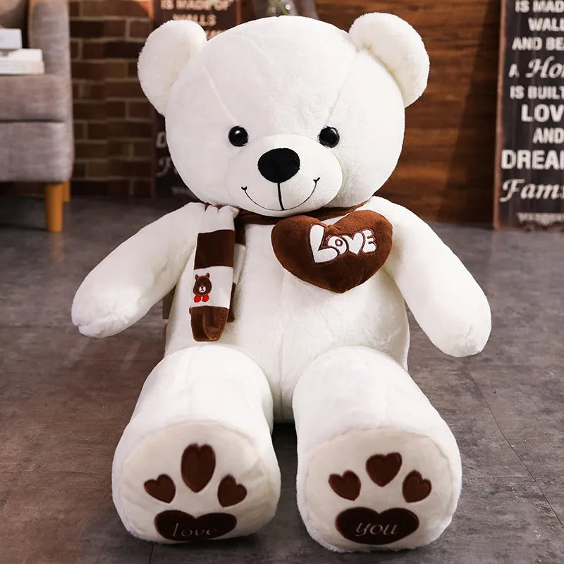 Ours blanc en peluche géant 
