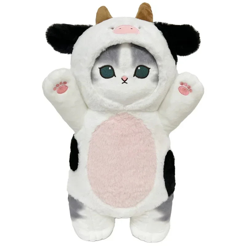 Peluche chat déguiser en vache