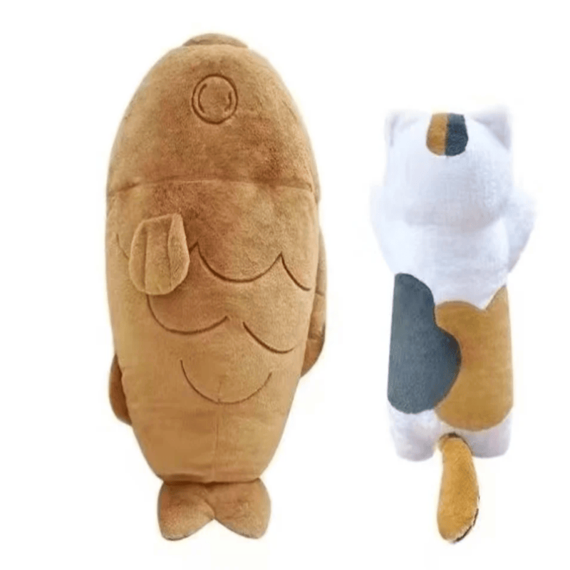 Peluche chat en Taiyaki sur fond blanc