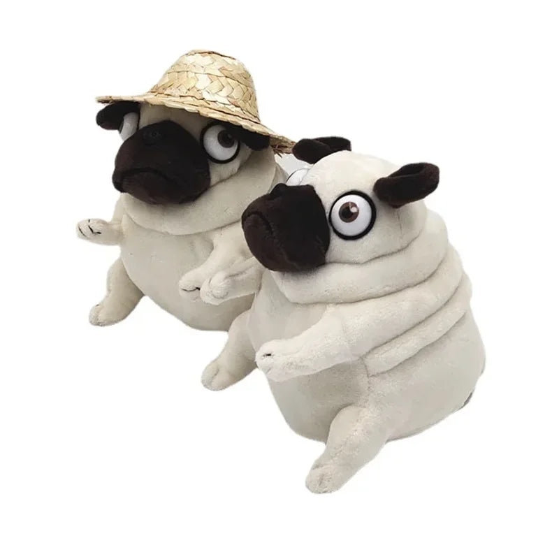 Deux peluches chiens Carlin de profil  Image