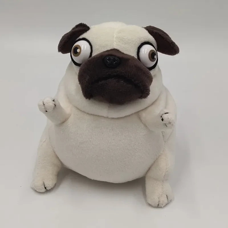 Peluche chien Carlin de face 