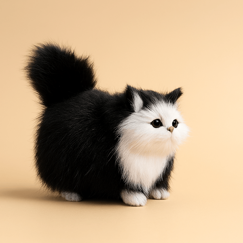 Peluche de chat noir réaliste