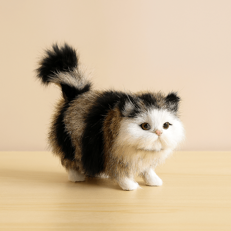 Peluche de chat écaille de tortue réaliste