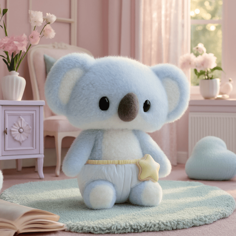 Peluche koala triste dans sa chambre  Image