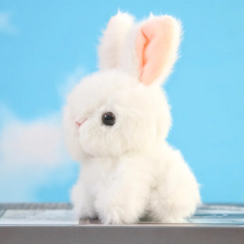 Peluche lapin blanc nain