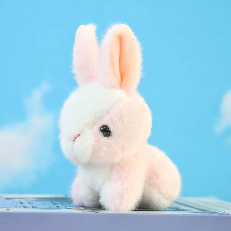 Peluche lapin rose nain
