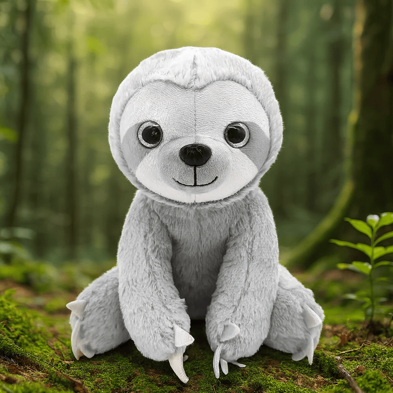 Peluche paresseux grise magnifique dans la forêt Image