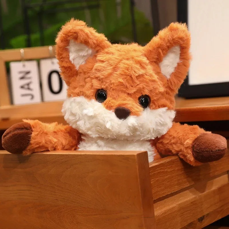 Peluche renard mignonne caché dans un tiroir 