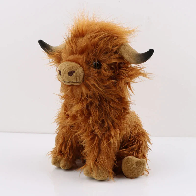Peluche vache highland de profil